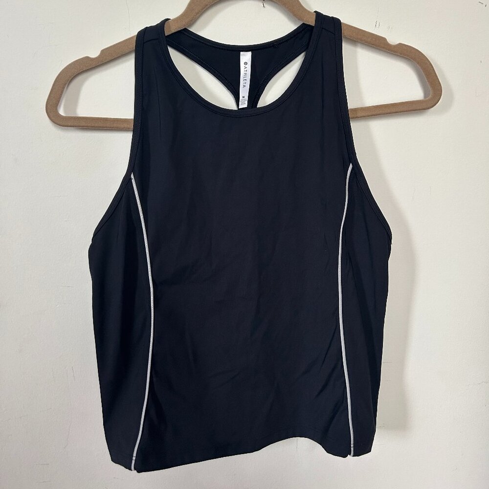 Athleta racerback black & white tank top